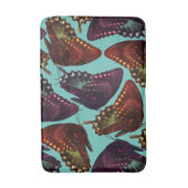 ウメとオレンジの蝶が群がる バスマット (正面縦)