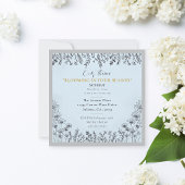 ウメエレガントンズデイお祝いヒストリーパステルブルー 招待状