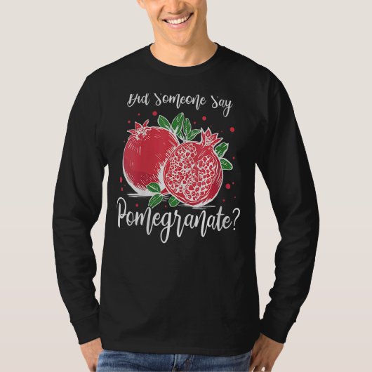 ウメンズザクロ果樹種フルーツフラワーP Tシャツ (正面)