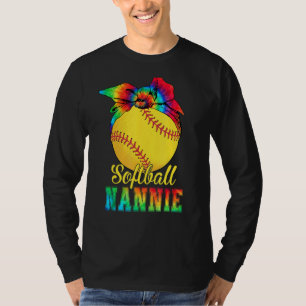 ウメンズソフトボールナニー絞り染めソフトボール母 Tシャツ