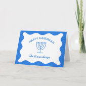 ウモダンはっきりしたェイパーソナライズされたブ縁どルハヌカ カード (正面)