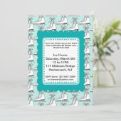 ウユニセックスィンターパーティー氷スケートで滑る招待状 招待状 (スタンド正面)