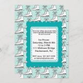 ウユニセックスィンターパーティー氷スケートで滑る招待状 招待状 (正面/裏面)