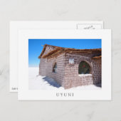 ウユニ塩ホテル白いはがき ポストカード (正面/裏面)
