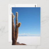 ウユニ塩湖の巨大なサボテンのポストカード ポストカード (正面/裏面)