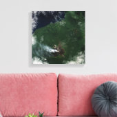 ウラウン火山ニューイギリス山頂 キャンバスプリント (インサイチュ (リビング))