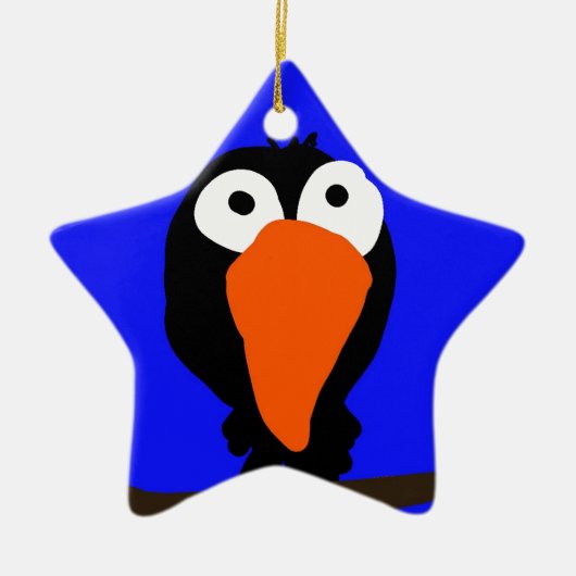 ウラコスケッチブラックバード セラミックオーナメント (正面)