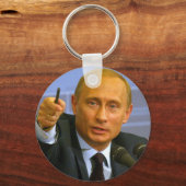 ウラジミール・プーテ与えンがクッキーを欲しがっている! キーホルダー (正面)