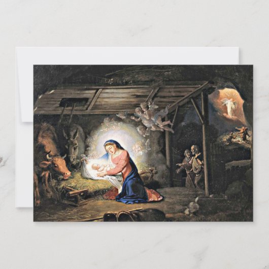 ウラジミール・ボロビコフスキーによるキリストの降誕 カード (正面)