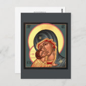 ウラジミール・マザーオブゴッド・祈りの言葉・カード ポストカード (正面/裏面)