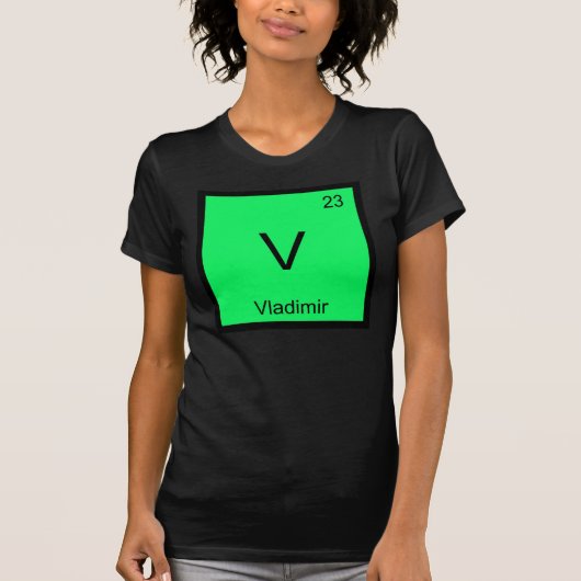 ウラジミール 名前 化学 元素 周期表 Tシャツ (正面)