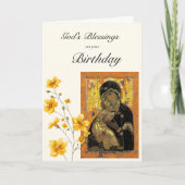 ウラジーミルのテオトコス正統誕生日カード サンキューカード (正面)