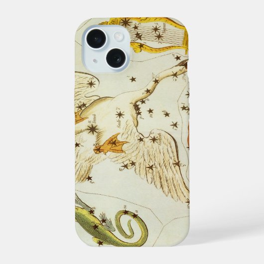 ウラニアの鏡、ヴィンテージ天文学の天体地図 iPhone 15ケース (裏面)