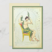 ウラニアの鏡、ヴィンテージ天文学 天体マップ 招待状 (正面/裏面)