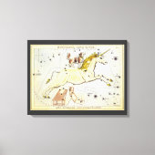 ウラニアの鏡、ヴィンテージ天文学 天体地図 キャンバスプリント (正面)