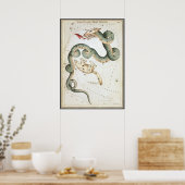 ウラニアの鏡、ヴィンテージ天文学 天体地図 ポスター (キッチン)