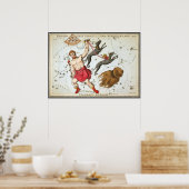 ウラニアの鏡、ヴィンテージ天文学 天体地図 ポスター (キッチン)