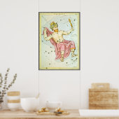 ウラニアの鏡、ヴィンテージ天文学 天体地図 ポスター (キッチン)