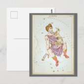 ウラニアの鏡、ヴィンテージ天文学 天体地図 ポストカード (正面/裏面)