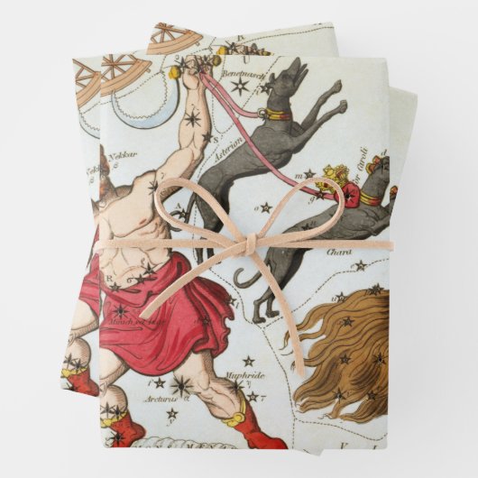 ウラニアの鏡、ヴィンテージ天文学 天体地図 ラッピングペーパーシート (インサイチュ)