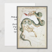 ウラニアの鏡、ヴィンテージ天文学 天体地図 招待状 (正面/裏面)