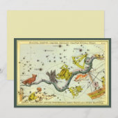 ウラニアの鏡、ヴィンテージ天文学 天体地図 招待状 (正面/裏面)