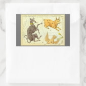 ウラニアの鏡、ヴィンテージ天文学 天体地図 長方形シール (バッグ)