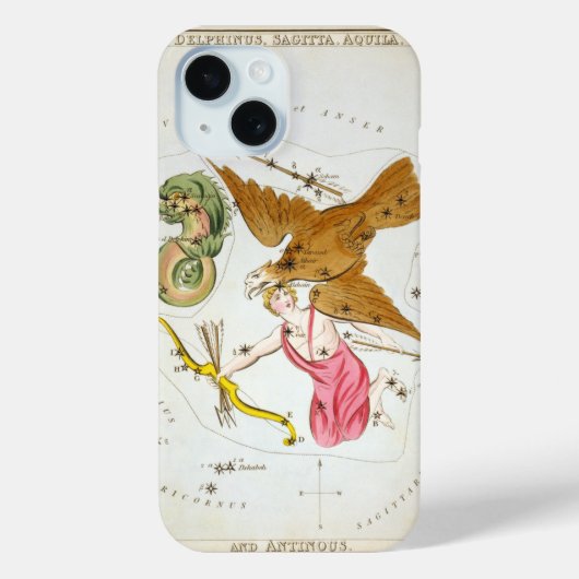 ウラニアの鏡、ヴィンテージ天文学 天体地図 Case-Mate iPhoneケース (裏面)