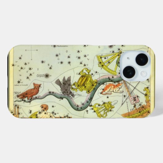 ウラニアの鏡、ヴィンテージ天文学 天体地図 Case-Mate iPhoneケース (裏面 (横))