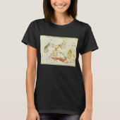 ウラニアの鏡、ヴィンテージ天文学 天体地図 Tシャツ (正面)
