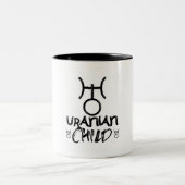 ウラニアチャイルドシンボル星占い〔占星術の〕十二宮図プラネットサイン ツートーンマグカップ (中央)