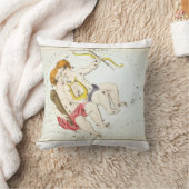 ウラニア鏡ジェミニコンステレーションアンティークプリント クッション (ブランケット)