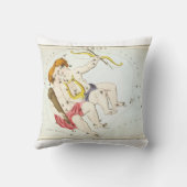 ウラニア鏡ジェミニコンステレーションアンティークプリント クッション (裏面)