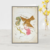 ウラニア鏡ヴィンテージ天文学の天球図 カード (黄色い花)