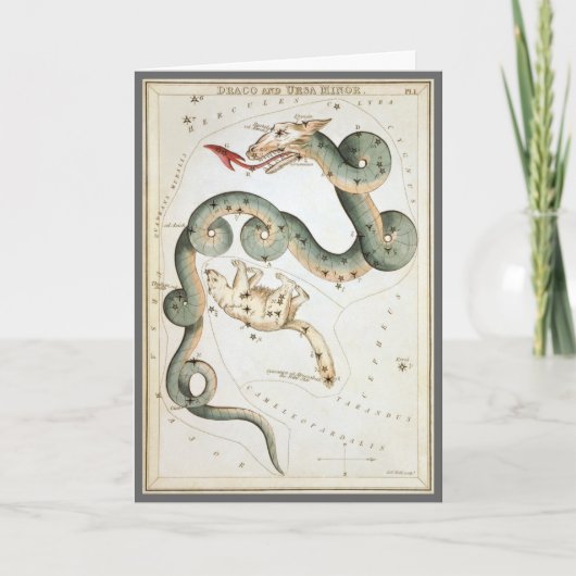 ウラニア鏡ヴィンテージ天文学の天球図 カード (正面)