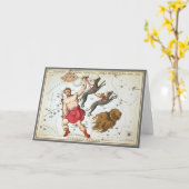 ウラニア鏡ヴィンテージ天文学の天球図 カード (黄色い花)