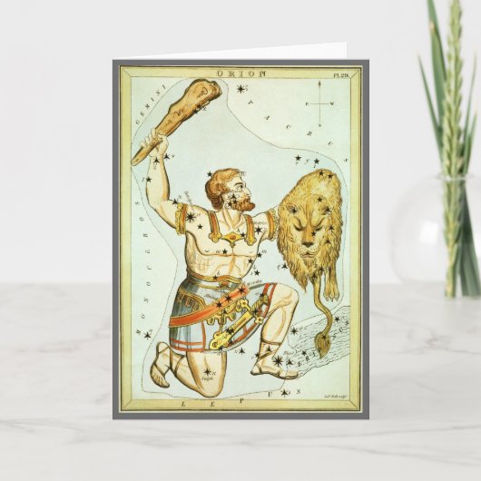 ウラニア鏡ヴィンテージ天文学の天球図 カード (正面)