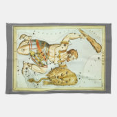 ウラニア鏡ヴィンテージ天文学の天球図 キッチンタオル (横)