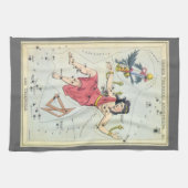 ウラニア鏡ヴィンテージ天文学の天球図 キッチンタオル (横)