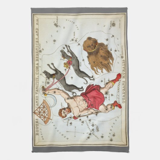 ウラニア鏡ヴィンテージ天文学の天球図 キッチンタオル (縦)