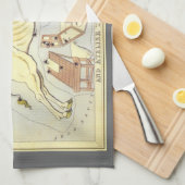 ウラニア鏡ヴィンテージ天文学の天球図 キッチンタオル (四つ折り)