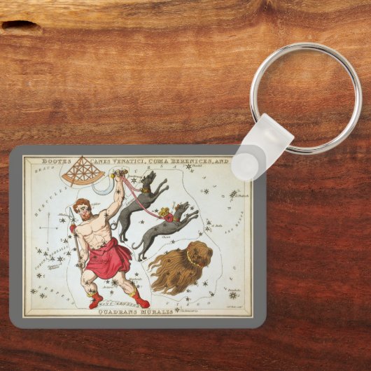 ウラニア鏡ヴィンテージ天文学の天球図 キーホルダー (正面)
