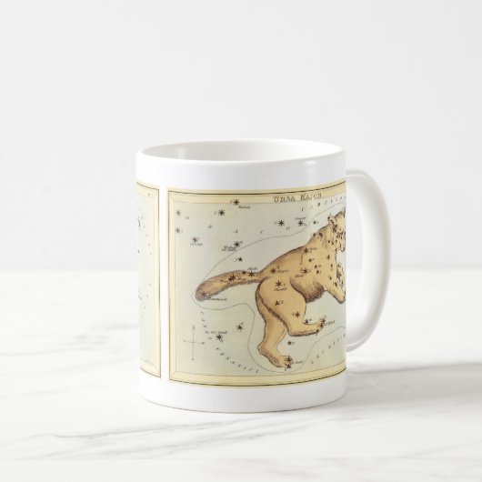 ウラニア鏡ヴィンテージ天文学の天球図 コーヒーマグカップ (正面右)