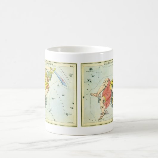 ウラニア鏡ヴィンテージ天文学の天球図 コーヒーマグカップ (中央)