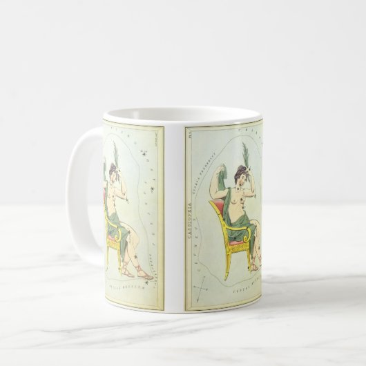 ウラニア鏡ヴィンテージ天文学の天球図 コーヒーマグカップ (正面左)