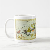 ウラニア鏡ヴィンテージ天文学の天球図 コーヒーマグカップ (左)