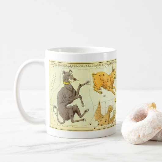 ウラニア鏡ヴィンテージ天文学の天球図 コーヒーマグカップ (ドーナツ)