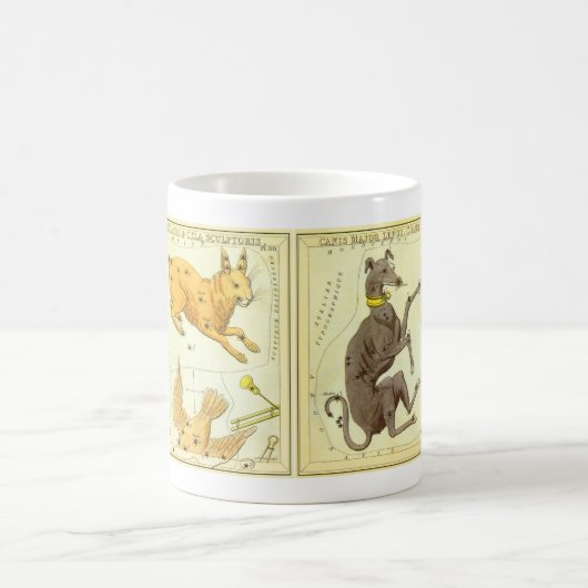 ウラニア鏡ヴィンテージ天文学の天球図 コーヒーマグカップ (中央)