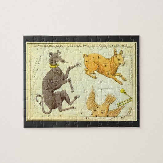 ウラニア鏡ヴィンテージ天文学の天球図 ジグソーパズル (横)