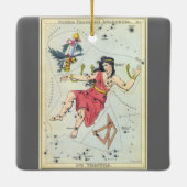 ウラニア鏡ヴィンテージ天文学の天球図 セラミックオーナメント (裏面)
